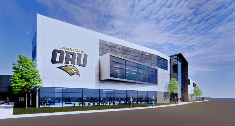 Oral Roberts University athletic center in Tulsa, OK